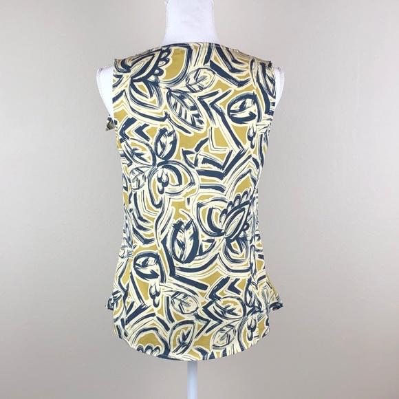BANANA REPUBLIC | Graphic Print Ruffle Sleeveless - Picture 4 of 7